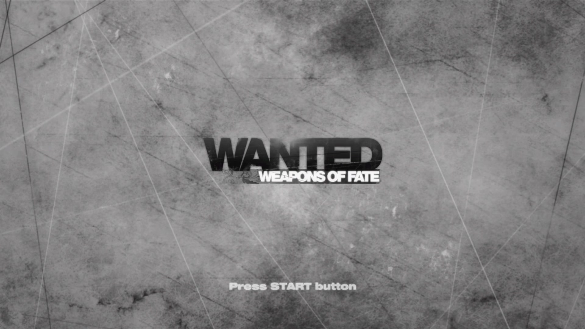 Wanted: Weapons of Fate title screen for Xbox 360